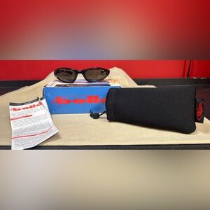 Bolle Swisher Sunglasses Shiny Black NWT, Box, & Case, Unisex